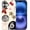 Ball Leopard Starry, variant on Compatible with iPhone 14 Pro Max Case - Dual-Layer Protection, Hard Shell with Silicone Interior, Slim Scratch Resistant Shockproof for Woman Men - Winter Pine Trees Stained Glass