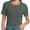 Olive Green, variant on Womens Scoop Neck T Shirts Basic Ribbed Tees Fitted Tshirt Plain Short Sleeve Tops Casual