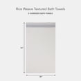 thumbnail image 4 of Texere 100% Organic Cotton Rice Weave Bath Towel Sets, Cream w/Blk (2 Bath Towels), 4 of 5