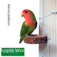 thumbnail image 1 of Plataforma de madera de manzano para loros, soporte para loros, juguete de madera maciza para loros, columpio para pájaros, suministros para loros, 1 of 5