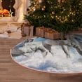 thumbnail image 6 of Daiia Horses Running Through The Water Drawing Merry Christmas Tree Skirt , Xmas Large Lace-up Tree Skirt, Santa Snowflakes Rustic Home Decorations New Year Party Farmhouse Decor-48", 6 of 7