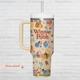 thumbnail image 3 of Vintage Winnie the Pooh 40oz Tumbler with Handle & Straw Lid - Pooh Bear & Friends Disney Insulated Cup, 3 of 3
