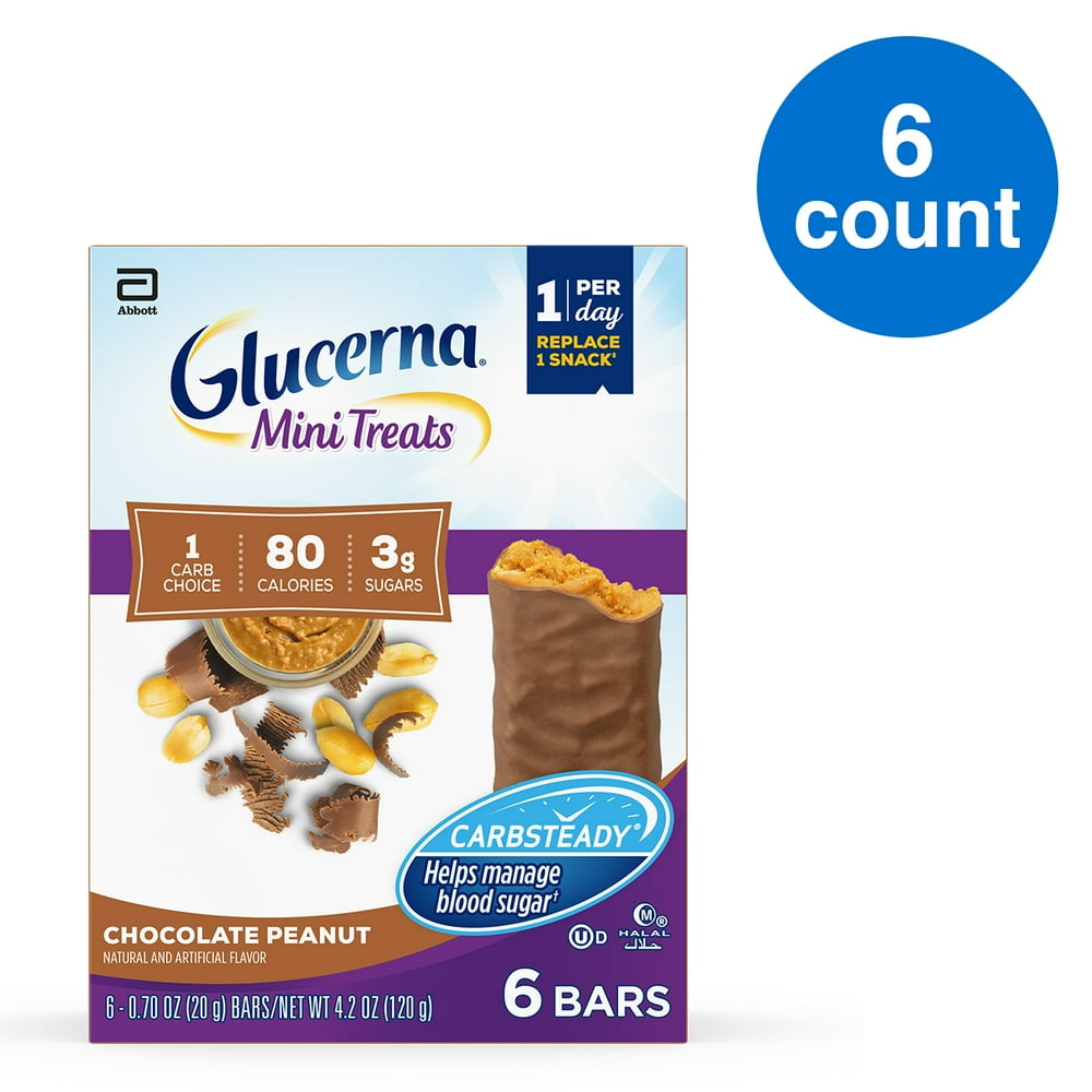 Glucerna Mini Treats, 6 Count, for People with Diabetes to Help Manage