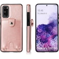 thumbnail image 3 of PU Leather Wallet Case for Samsung Galaxy S20 Necklace Crossbody Lanyard Case Cover with Card Holder Adjustable Detachable Anti-Lost Neck Strap Case for Samsung Galaxy S20,6.2",Pink, 3 of 14