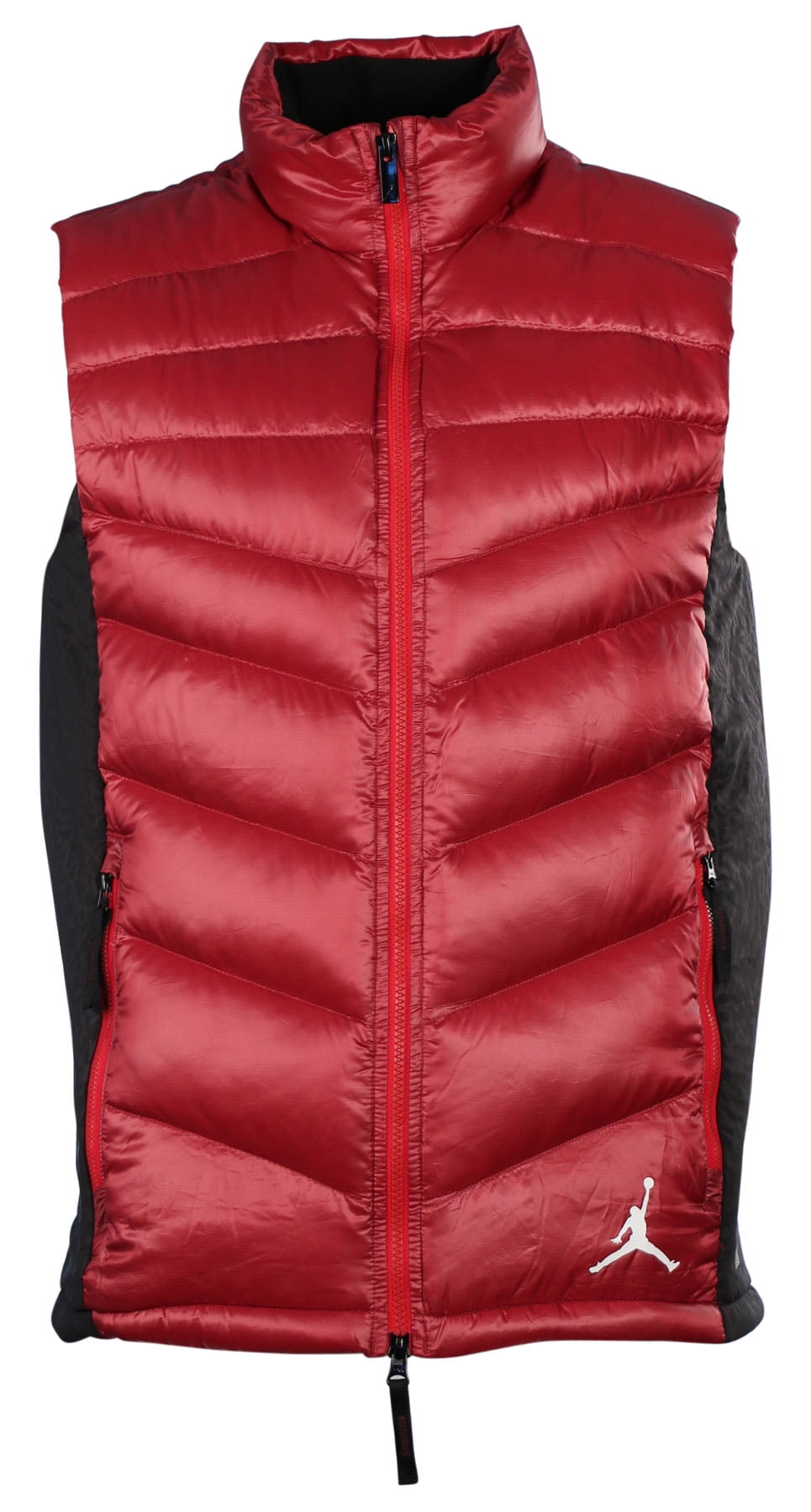 Jordan Jordan Men's Nike Hyperply 700 Fill Down Puffer VestBrick Red/Black