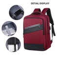 thumbnail image 3 of Mochila para ordenador portátil de viaje, mochilas para adolescentes universitarios, mochila para mujer y hombre con puerto de carga USB, rojo, 3 of 5