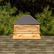 YardCraft Rectangle Cedar Cupola with Bronze Metal Roof