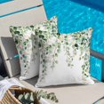 thumbnail image 4 of Eucalyptus Leaves Throw Pillow Cover Watercolor Green Leaf Cotton Linen Cushion Cover Throw Pillow Case with Invisible Zipper for Couch Sofa Bed Chair Car 26x26 Inch, 4 of 14