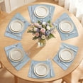 thumbnail image 2 of Unique Bargains Set of 6 Place Mat Faux Leather Table Placemat Washable Light Blue 19x12in, 2 of 7