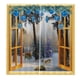 thumbnail image 2 of 3D 2 Paneles Drape Fabric Impresión Digital Decoración De Cortina De Ventana 8, 2 of 9