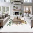 thumbnail image 4 of Easter Rabbits Area Rug 5x7 Washable Rug Non Slip Watercolor Flowers Eggs Cute Bunny Butterflies Large Area Rug Soft Stainresistant Indoor Floor Carpet for Living Room Bedroom Home Office Dining Room, 4 of 8