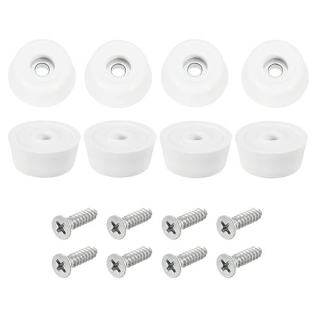 

Uxcell 8Pcs Rubber Bumper Feet 10mm H x 22mm W Round Pads with Washer & Screws