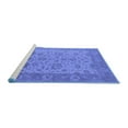 thumbnail image 2 of Ahgly Company Machine Washable Indoor Round Oriental Blue Traditional Area Rugs, 5' Round, 2 of 4