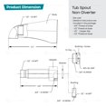 thumbnail image 3 of Grifo de bañera sin desviador Tub Spout SUPPLYGIANT™, cromado, 3 of 8