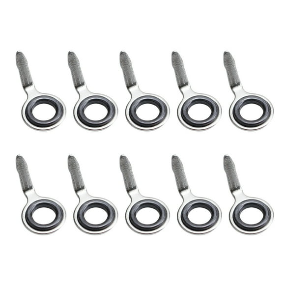 Guías de caña de pescar Sunnimix 10 piezas de Acero inoxidable reparación Blanco 7