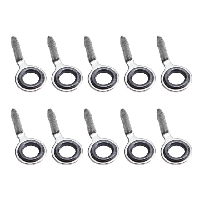 Guías de caña de pescar Sunnimix 10 piezas de Acero inoxidable reparación Blanco 7