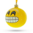 thumbnail image 2 of The Grin Facial Expressions Glass Ball Christmas Ornament 3.25 Inches, 2 of 5