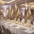 thumbnail image 6 of 39.8''Matte Black Candle Holder with Acrylic Shades Tall 5 Arm Candelabra Black Table Centerpiece for Wedding Living Dining Room Fireplace Decoration Fit 0.98''LED Taper, 6 of 10