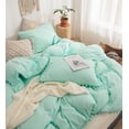 thumbnail image 2 of Move Over Turquoise Bedding Sets Queen Pom Poms Pattern 100% Washed Microfiber Duvet Cover Set No Filling, 2 of 10