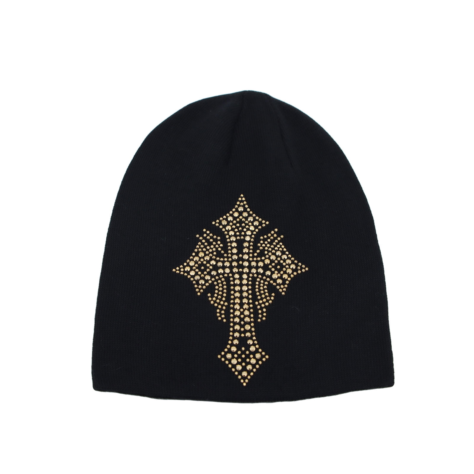 WITHMOONS Cross Rhinestone Knitted 