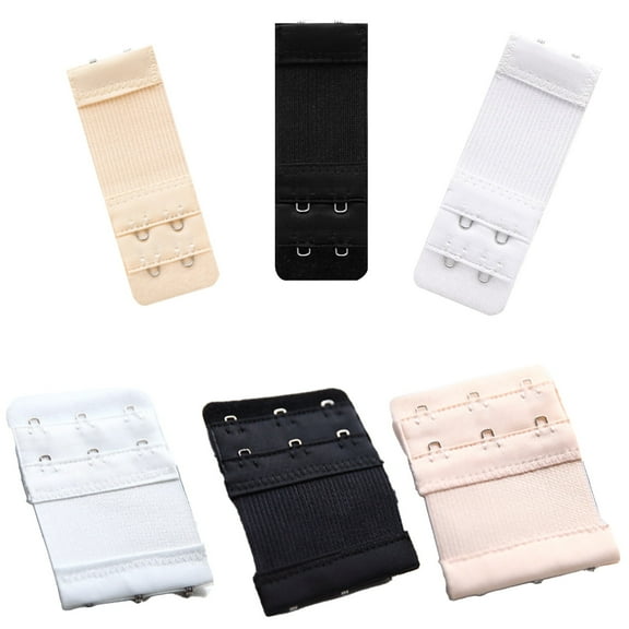 TELOLY 6 Pcs Bra Extender with Dacron,Elastic Bra Extender 2 Hook,Versatile Bra Extenders 3 Hooks for Comfortable Fit