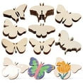 thumbnail image 1 of 54 Pcs Découpes Papillon Couleurs Assorties Bois Non Fini pour Projets DIY, 1 of 9