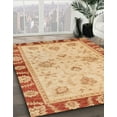 thumbnail image 3 of Ahgly Company Machine Washable Indoor Square Abstract Pumpkin Orange Area Rugs, 4' Square, 3 of 7