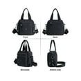 thumbnail image 3 of Gustave Small Tote Crossbody Bags for Women Nylon Multi-Pocket Shoulder Handbag Top Handle Satchels Purse Lightweight Messenger Bags with Zipper for Travel Work, Black, 3 of 9