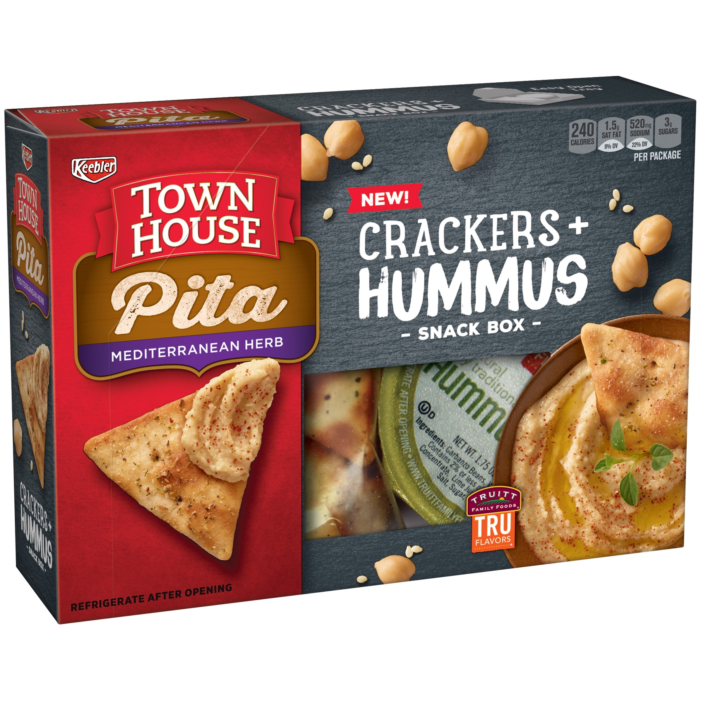 Keebler Town House Pita Mediterranean Herb and Hummus Crackers, 2.75 Oz
