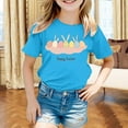thumbnail image 2 of Children's Easter Clothing Vintage Breathable Blue Eggs-Track Summer Easter Tshirt Kids 2026 Short Sleeve Cotton Easter Tee Tops, 2 of 5