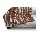thumbnail image 3 of Industrial Soft Flannel Fleece Throw Blanket, Knot Complex Design with Entangled Lines Hardware Industry Art, Cozy Plush for Indoor and Outdoor Use, 60" x 80", Umber White, by Ambesonne, 3 of 6