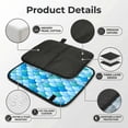 thumbnail image 4 of Fish Scale Pattern Foldable Seat Cushion for Bleachers, Stadium Seats, Camping & Outdoor Events, Portable Lightweight Pad with Carabiner, 4 of 6