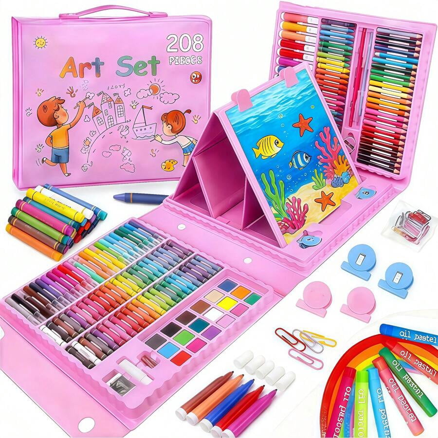 Casewin Deluxe Art Set, 150 Pieces, Ideal for Children's Drawing