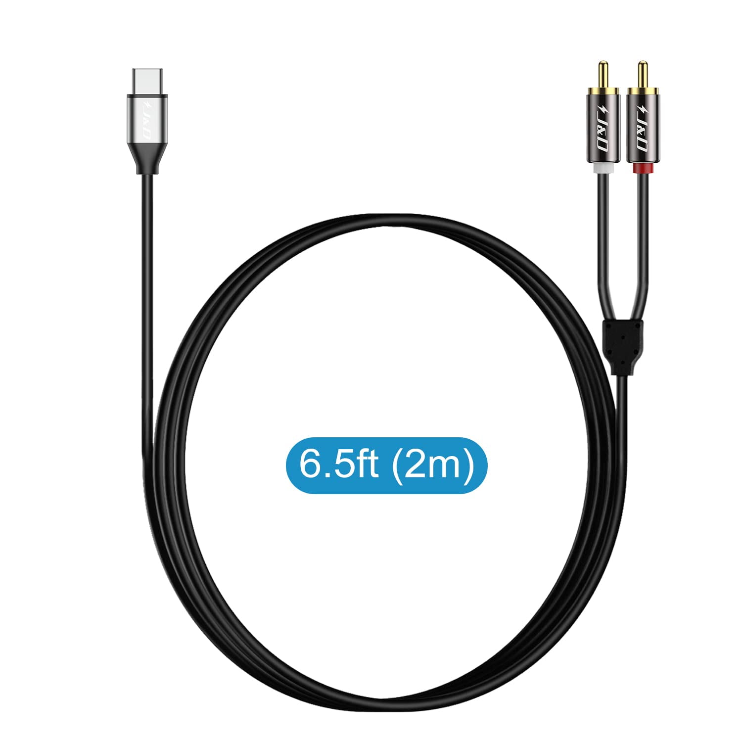 Duttek Câble adaptateur répartiteur, 80 cm, USB Type C mâle vers 2 RCA  mâle, audio stéréo, forme de Y, pour les appareils USB-C