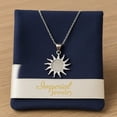 thumbnail image 3 of Collar De Sol Con Centros De Zirconia Para Mujer Plata 925 Plateado, 3 of 5