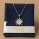 thumbnail image 3 of Collar De Sol Con Centros De Zirconia Para Mujer Plata 925 Plateado, 3 of 5