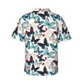 thumbnail image 3 of Fotbe Butterfly Hawaiian Shirt for Men Unisex Summer Beach Casual Short Sleeve Cotton Linen Button Down Shirts-X-Large, 3 of 9