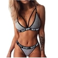 thumbnail image 5 of Lencería sexy estilo europeo y americano letras traje de tres puntos traje de baño bikini sexy, 5 of 5