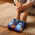 thumbnail image 5 of FUIALDOLG Pumpkin Ghost Halloween Slippers for Women Memory Foam House Bedroom Soft Closed Toe Indoor Slippers Trendy Gift for Womens Anti-Skid Sole, Size 7.5-8.5, 5 of 7