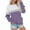 Purple, variant on Azrian Deals Womens Pullover Round-Neck Long Sleeve Color Blouses Sweater Tops Clearance