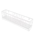 thumbnail image 5 of Wall Mount Metal Wine Rack Bottle Champagne Glass Holder Storage Bar Accessory with Shelf White, 5 of 8