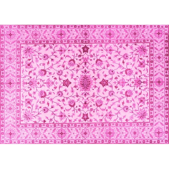 Ahgly Company Indoor Rectangle Persian Pink Traditional Area Rugs, 5' x 8'