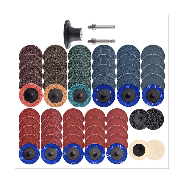 60Pcs Sanding Discs Set, 2 Inch Quick Change Sanding Discs with 1/4Inch Holders, Die Grinder Surface Conditioning