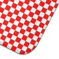 thumbnail image 5 of Red White Checkerboard Checkered Pattern Dish Drying Mat for Kitchen 1 Pack, Ultra Absorbent Microfiber Dishes Drainer Mats,16"x18", 5 of 6