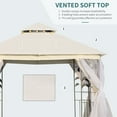thumbnail image 4 of Outsunny 10' x 10' Patio Gazebo, Outdoor Gazebo Canopy, White, 4 of 9