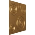 thumbnail image 2 of Ekena Millwork 19 5/8"W x 19 5/8"H Reece EnduraWall Decorative 3D Wall Panel, Bright Coat Gold (12-Pack for 32.04 Sq. Ft.), 2 of 6