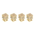 thumbnail image 4 of 4 Packs Gold Crystal Dresser Knobs Drawer Handle Pulls Cupboard Cabinet Handle Square, 4 of 5
