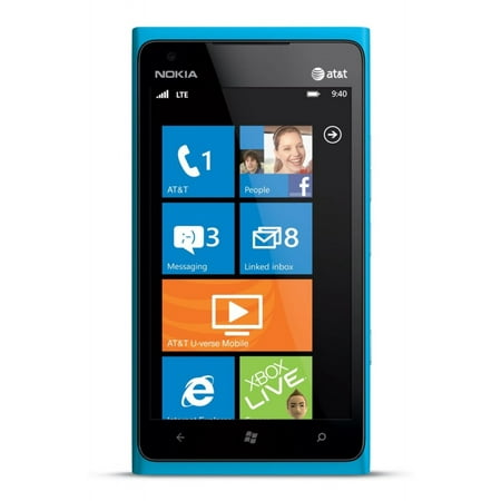 Nokia Lumia 900 16GB Windows AT&T GSM GLOBAL Unlocked Smartphone - Cyan
