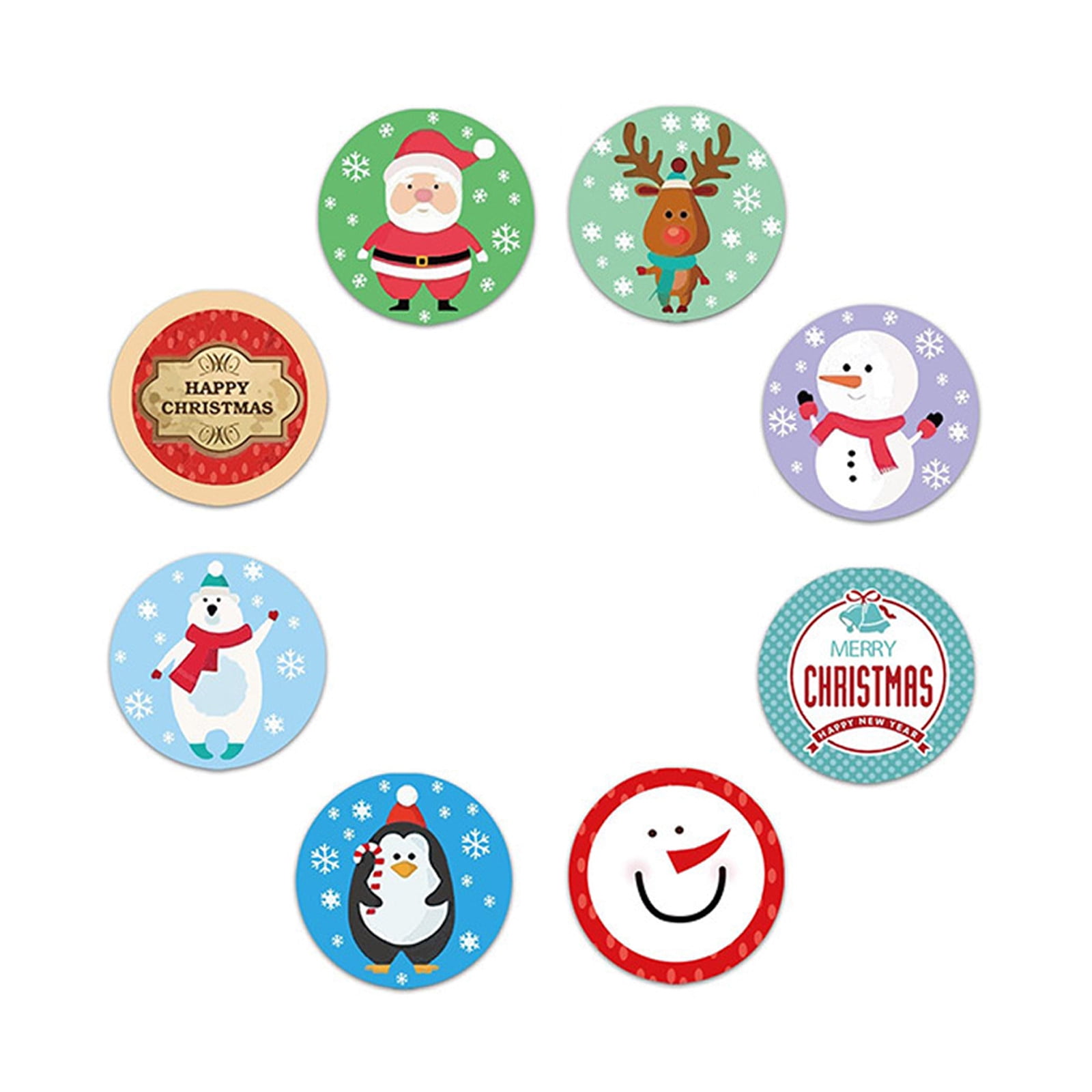 Autocollants De Noël En Rouleau - 500 Feuilles Motif Arbre En Or, Pour Cartes Et Enveloppes