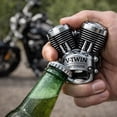 thumbnail image 4 of V Twin Engine Modeled Tool Classic Motorcycle Bottle Can Opener For Home Bar And Kitchen Use, 4 of 5